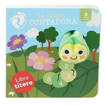 Cuento infantil para aprender a contar "La oruga contadora" Libro con títere