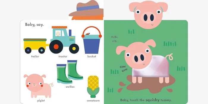 libro para aprender el vocabulario de los animales de la granja en inglés