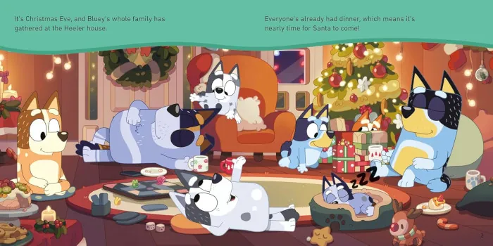 página del libro de Bluey que hay en el calendario de adviento