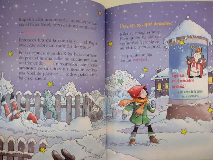Foto del interior del libro Kika Superbruja salva la Navidad