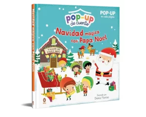 Portada del cuento navideño "Navidad mágica con Papá Noel. Historia de pop up para bebés