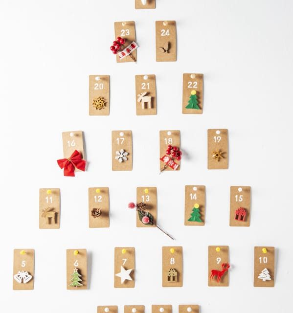 Calendario de adviento con libros en inglés para niños