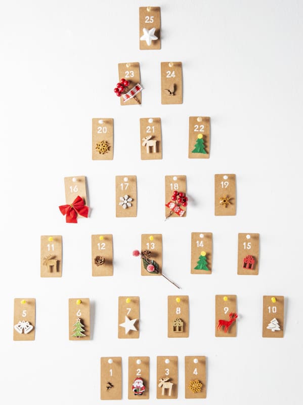 Calendario de adviento con libros en inglés para niños