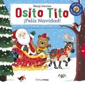Portada del libro del Osito Tito dedicada a la Navidad. Interactivo con solapas que se desplazan