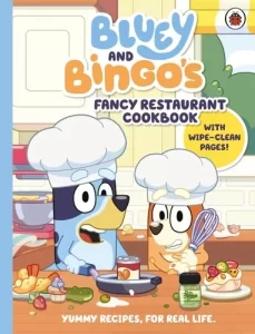 Portada del Recetario de Bingo y Bluey en inglés ideal para niños de 5 años