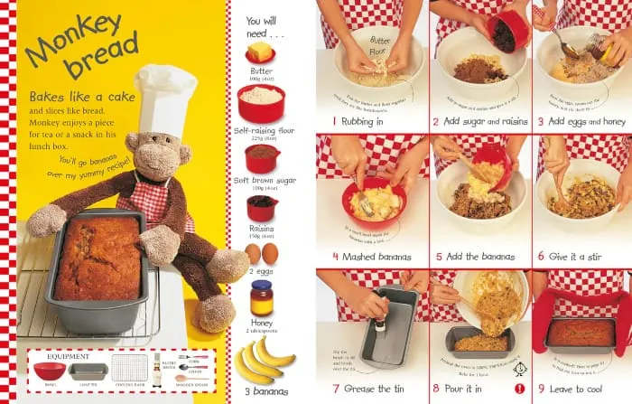 Imagen interior del libro "The Best Ever Baking Book" de recetas donde se ve el desarrollo de una receta con imágenes paso a paso